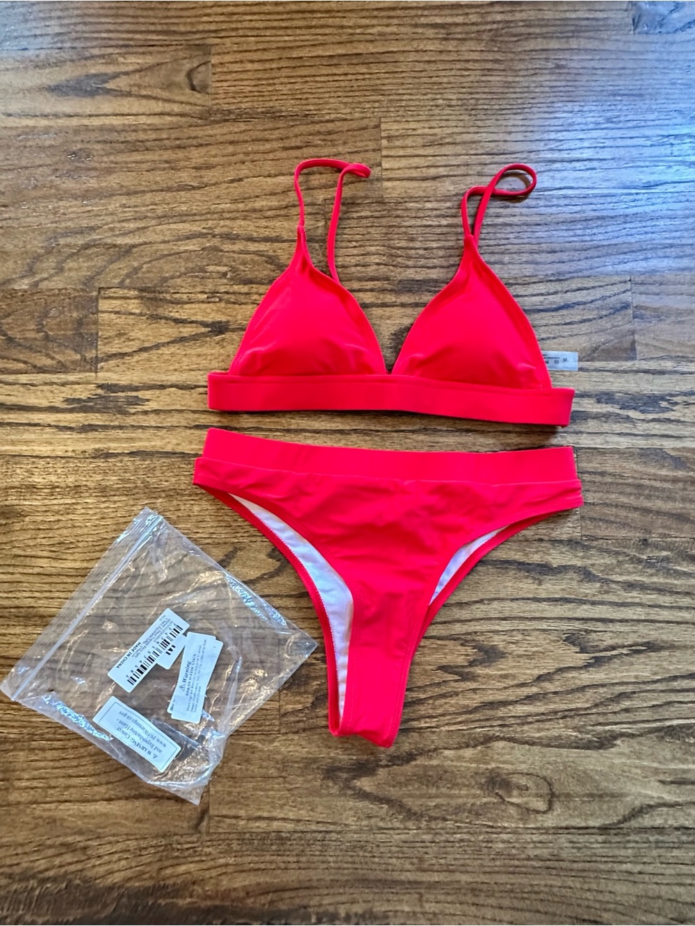 Red Triangle Bikini Set